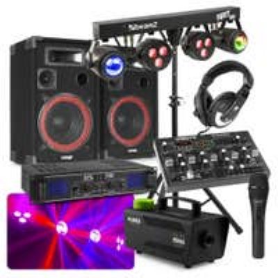 MAX Complete 700W DJ Bluetooth Disco Set met Geluid, Licht en Rook
